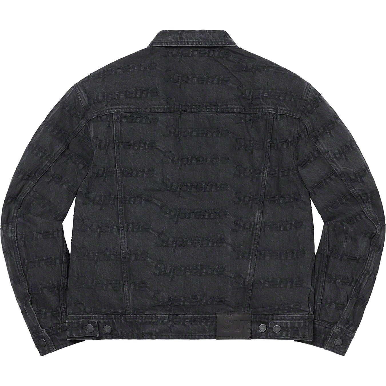 Frayed Logos Denim Trucker Jacket view 7